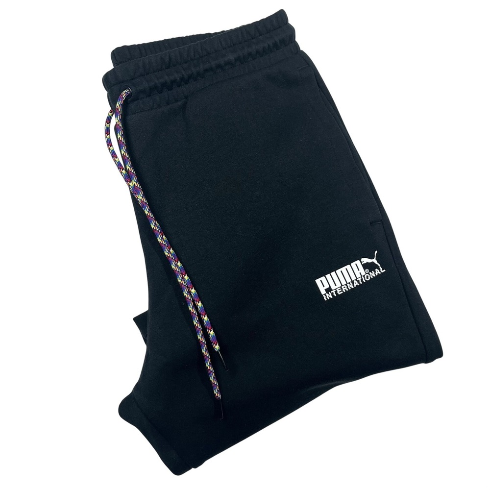 Puma International Joggers Mens Large Black Multi-Color Drawstring 599793-01